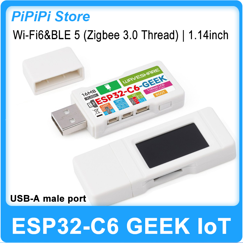 Diy In Electronics - ESP32-C6 GEEK Development Board 1.14Inch LCD