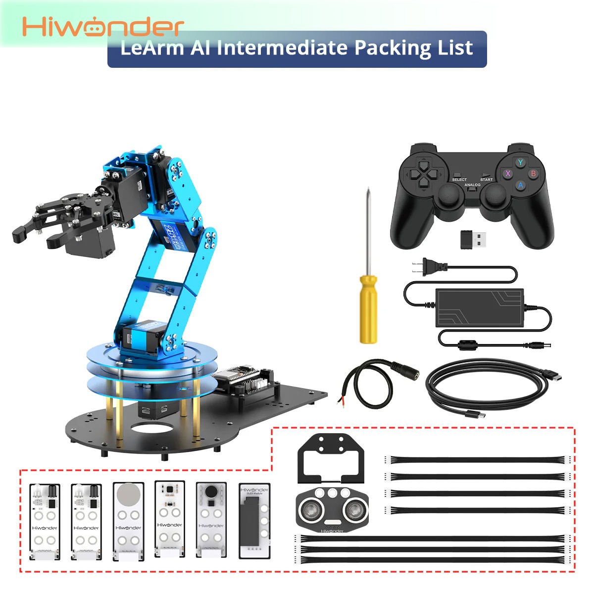 Diy Robot Electronics Kit - Hiwonder LeArm 6DOF Robot Arm Assembled
