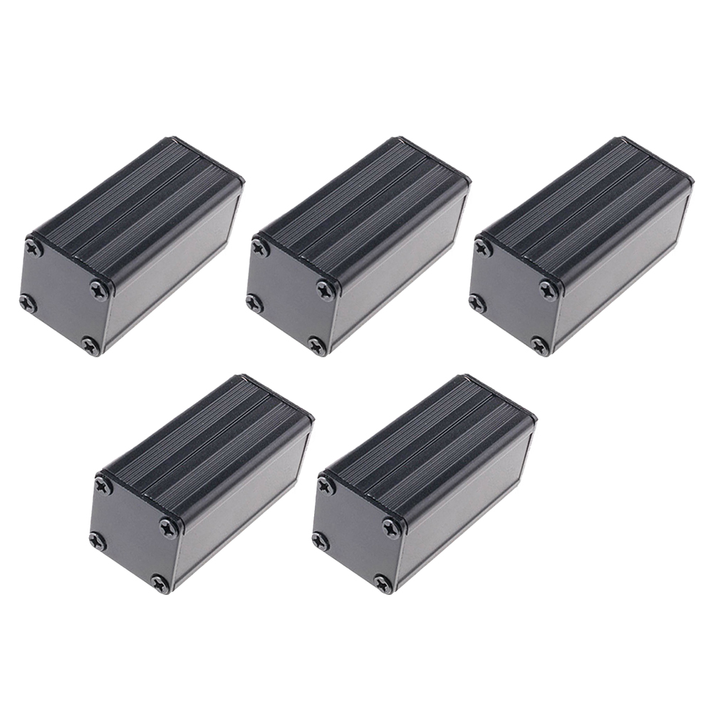 Diy Electronics Organizer - 5pcs Extruded PCB Aluminum Box Black