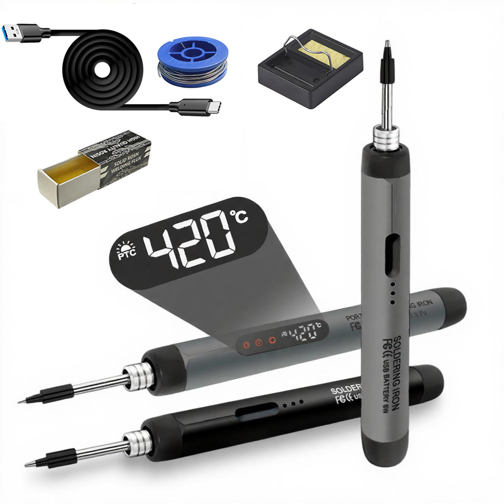 Diy Electronics Bench - Mini Portable Digital USB Soldering Iron