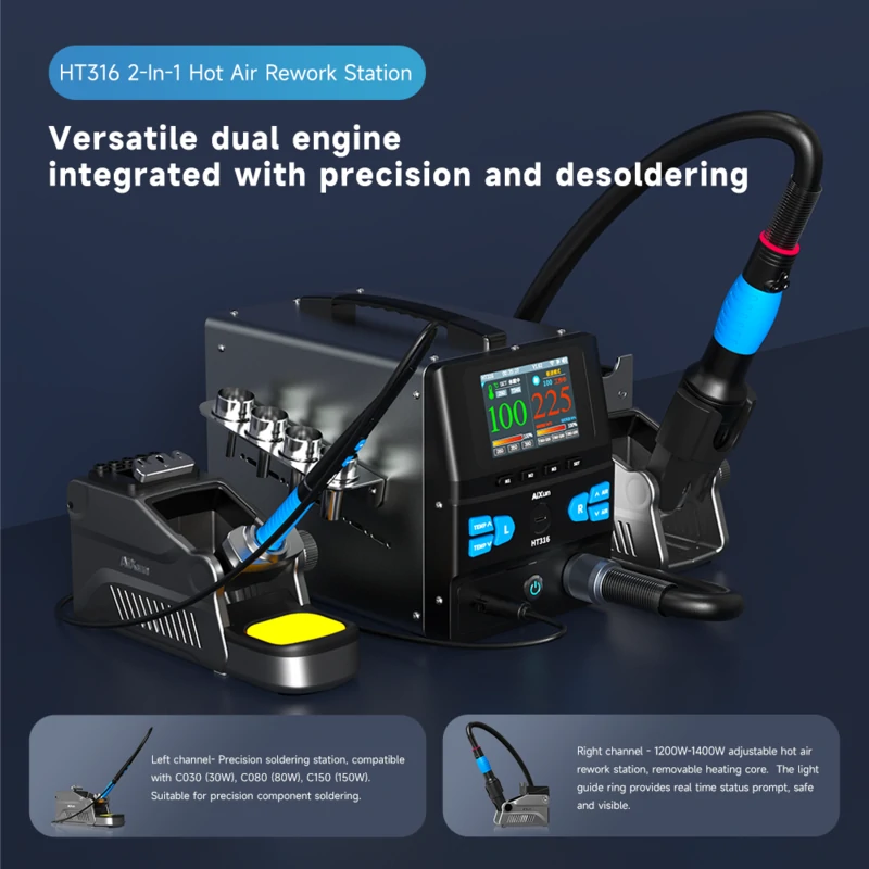 Aixun HT316 1400W Two-in-One H - đánh giá và giá Hot Air Rework Station