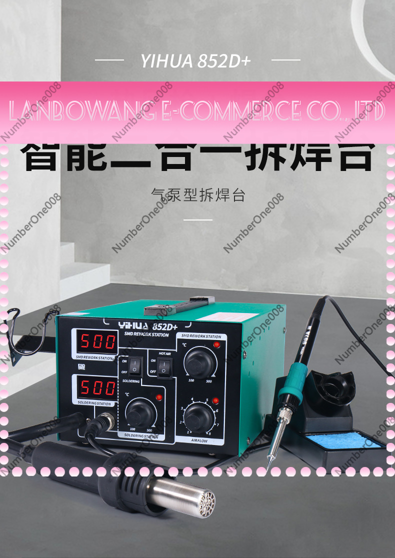 852D+ 2-in-1 Digital Hot Air R - đánh giá và giá Hot Air Rework Station