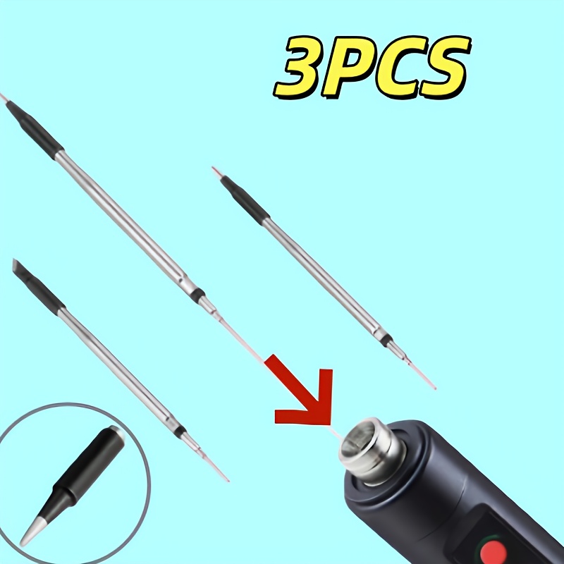 3Pcs Replaceable Soldering Iro - đánh giá và giá Diy Electronics Bench