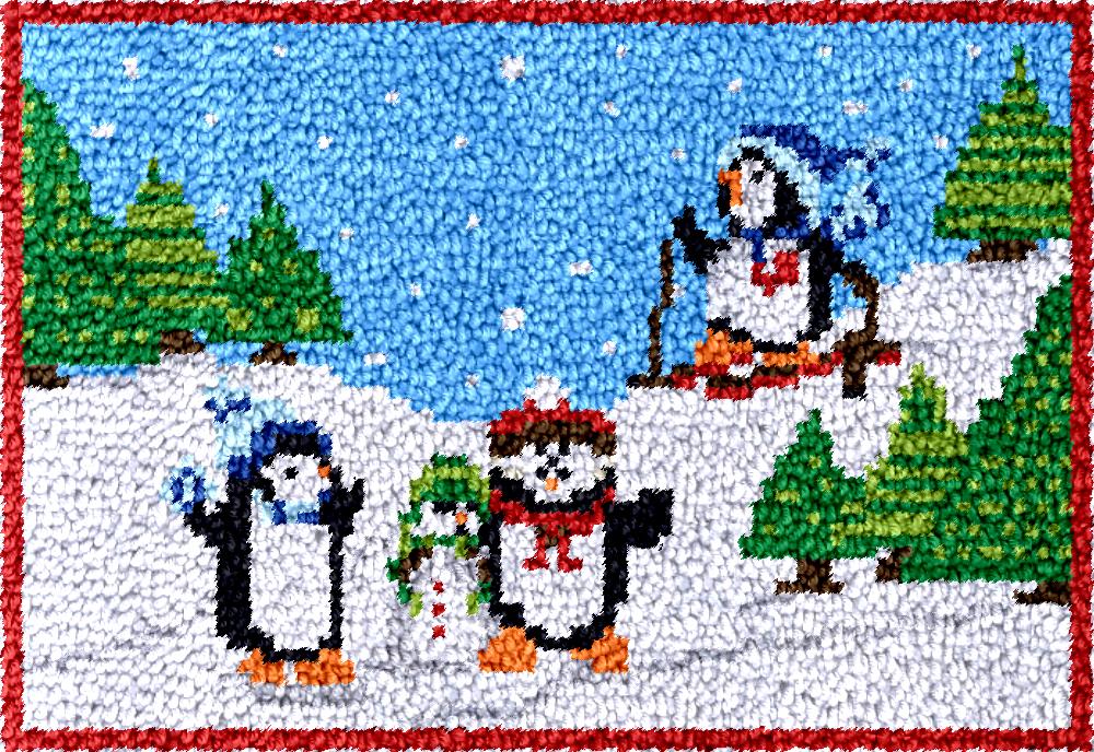 penguins Latch Hook Rug Kits w - đánh giá và giá Diy Electronics Kits For Adults