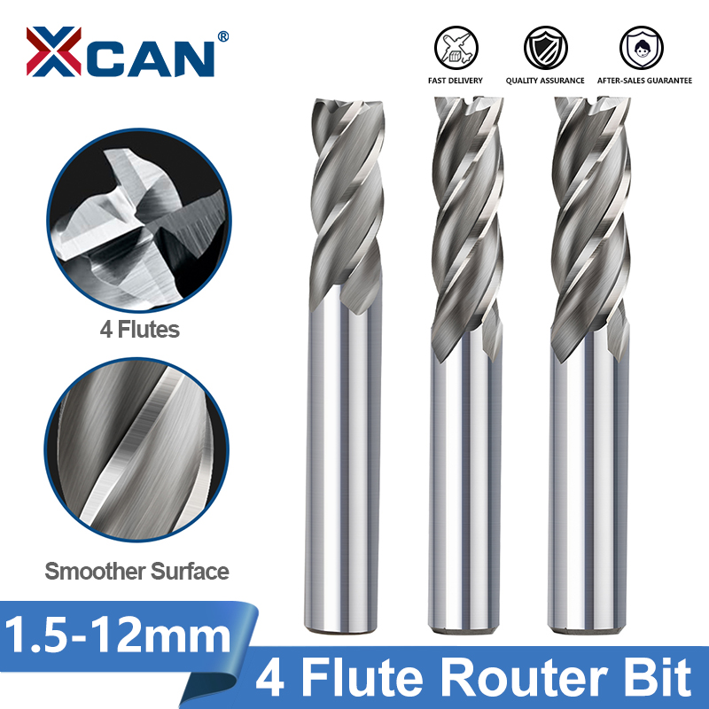 XCAN 4 Flute End Mills HSS M2  - đánh giá và giá Diy Cnc Router Electronics