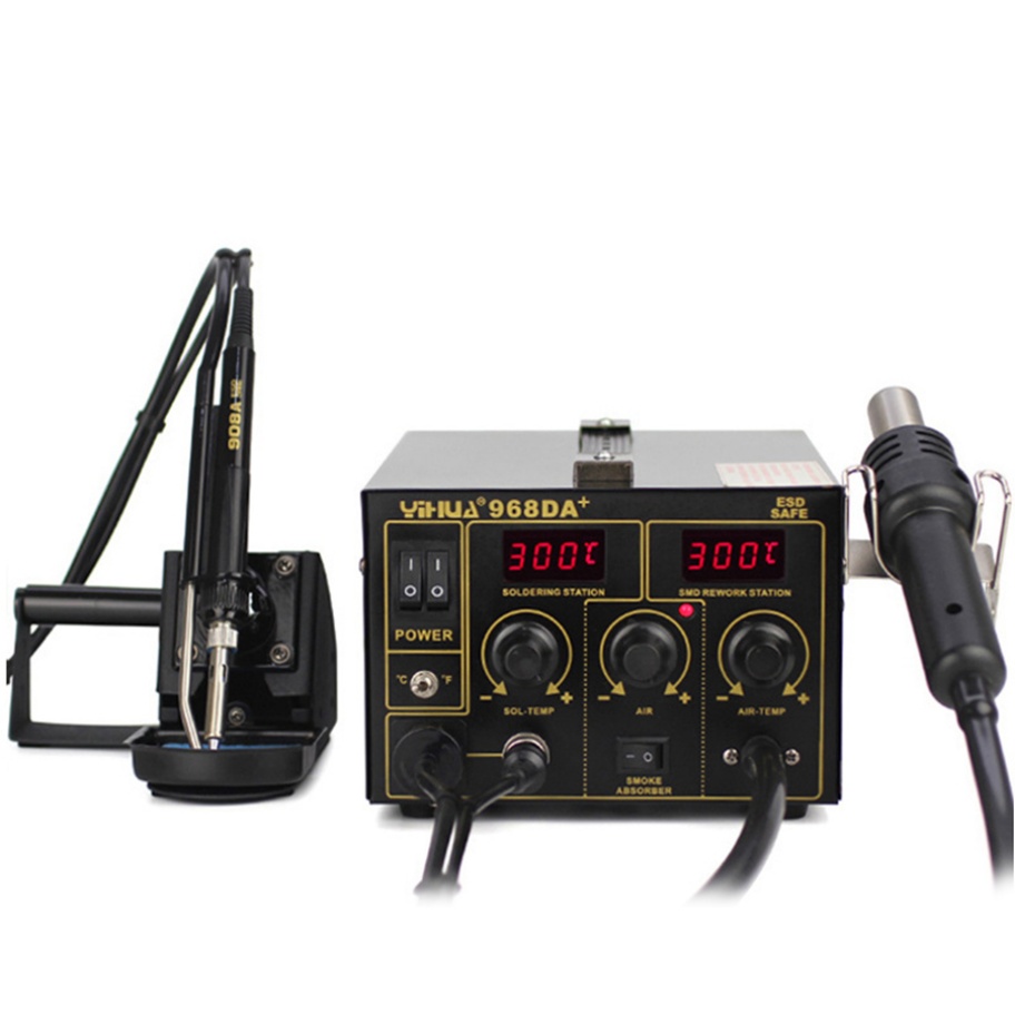 Intelligent 968DA+ 3-in-1 Hot  - đánh giá và giá Hot Air Rework Station